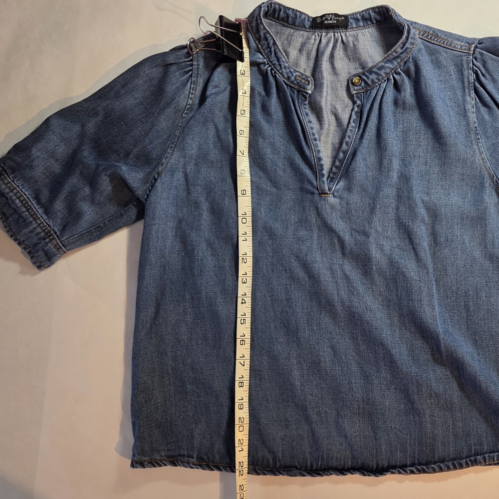 Velvet Heart Denim Blue Blouse - Picture 9 of 10
